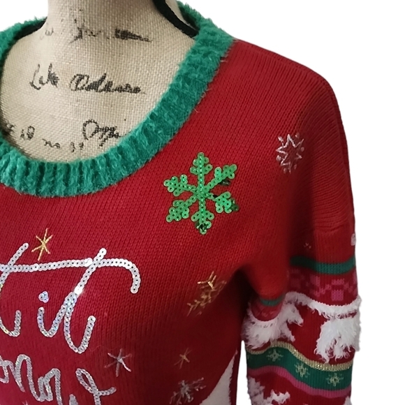 United States Sweaters Holiday Christmas Polar Bear Crew Neck Sweater - Small - Picture 4 of 6